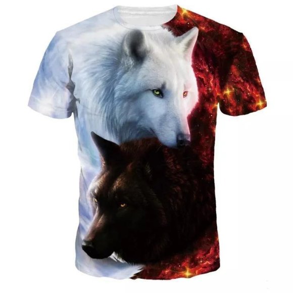 3d Unisex Wolf Lovers Printed T-shirt - Picture 1 of 3